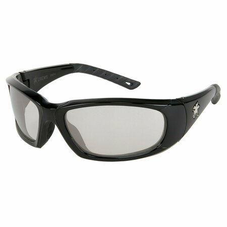 MCR SAFETY Glasses, ForceFlex FF3 Black Frame I/O Clr Mir AF, 12PK FF319AF